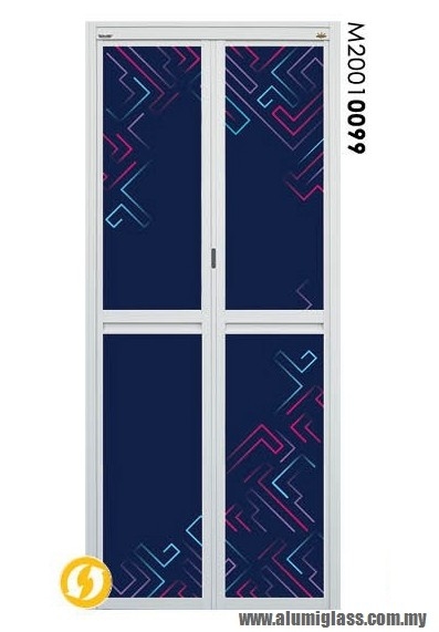 Pintu Lipat Bi-Fold Model : M20010099 Pintu Bilik Air Aluminium Pintu Aluminium Carta Pilihan Warna Corak
