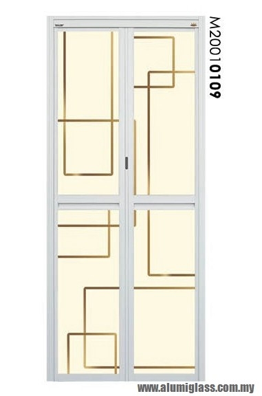 Bi-Fold Door Model : M20010109 Aluminium Bathroom Door Aluminium Door Choose Sample / Pattern Chart
