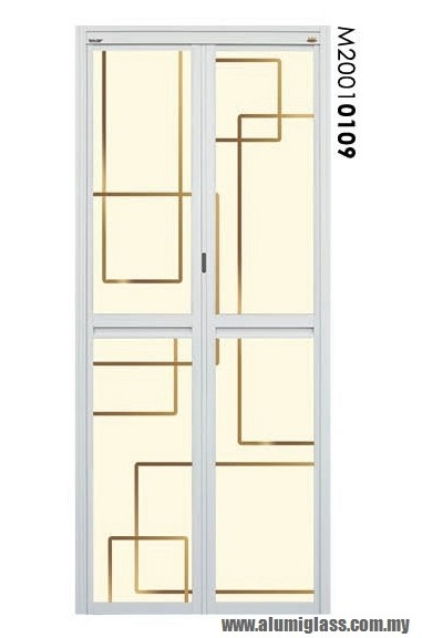 Pintu Bi-Fold Model : M20010109 Pintu Bilik Air Aluminium Pintu Aluminium Carta Pilihan Warna Corak