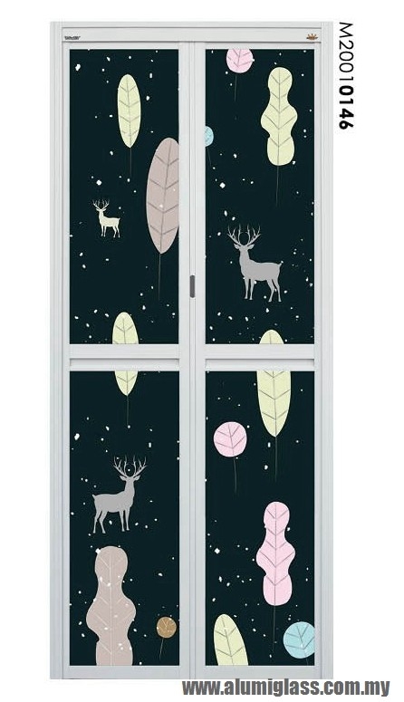 Bi-Fold Door Model : M20010146 Aluminium Bathroom Door Aluminium Door Choose Sample / Pattern Chart