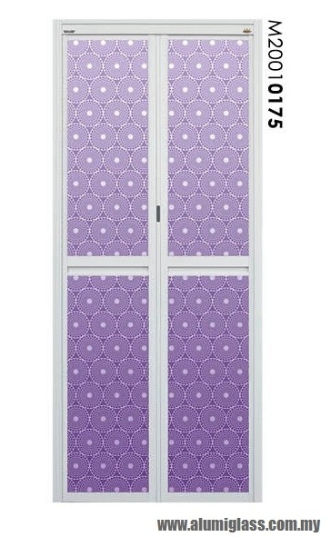 Bi-Fold Door Model : M20010175 Aluminium Bathroom Door Aluminium Door Choose Sample / Pattern Chart