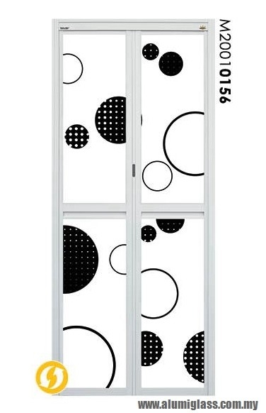 Bi-Fold Door Model : M20010156 Aluminium Bathroom Door Aluminium Door Choose Sample / Pattern Chart