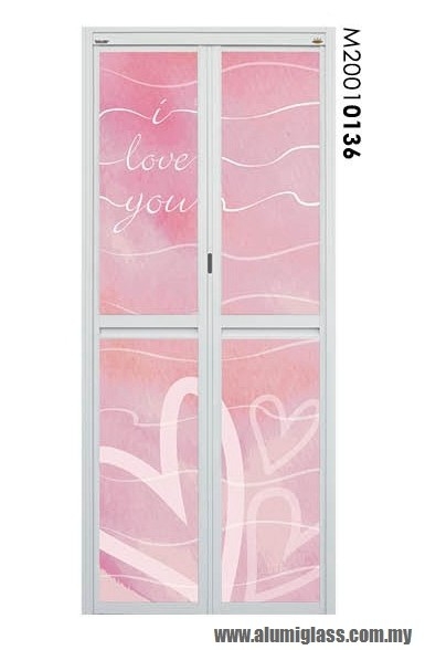 Bi-Fold Door Model : M20010136 Aluminium Bathroom Door Aluminium Door Choose Sample / Pattern Chart