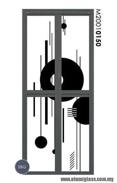 Bi-Fold Door Model : M20010150 Aluminium Bathroom Door Aluminium Door Choose Sample / Pattern Chart