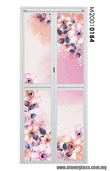 Pintu Bi-Fold Model : M20010184 Siri Pintu Aluminium Bilik Air  Pintu Aluminium Carta Pilihan Warna Corak