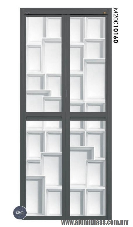 Pintu Bi-Fold Model : M20010160 Pintu Bilik Air Aluminium Pintu Aluminium Carta Pilihan Warna Corak