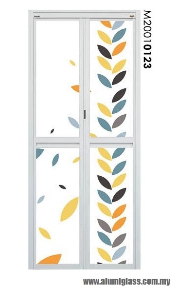 Bi-Fold Door Model : M20010123 Aluminium Bathroom Door Aluminium Door Choose Sample / Pattern Chart