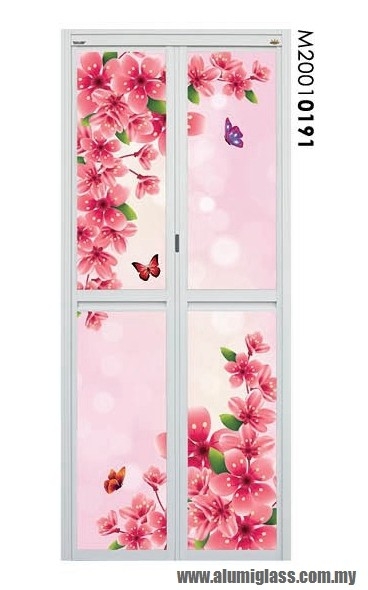 Pintu Bi-Fold Model : M20010191 Siri Pintu Aluminium Bilik Air  Pintu Aluminium Carta Pilihan Warna Corak