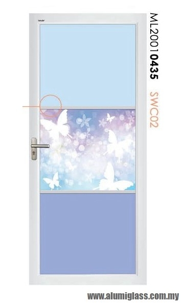 Aluminium Bathroom Door : ML20010435 Aluminium Bathroom Door Aluminium Door Choose Sample / Pattern Chart