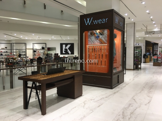 Kiosk display renovation work