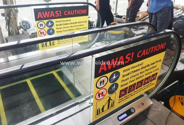 Escalator Warning Sticker