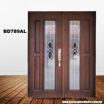 BD789AL Classic Molded Double Wooden Doors