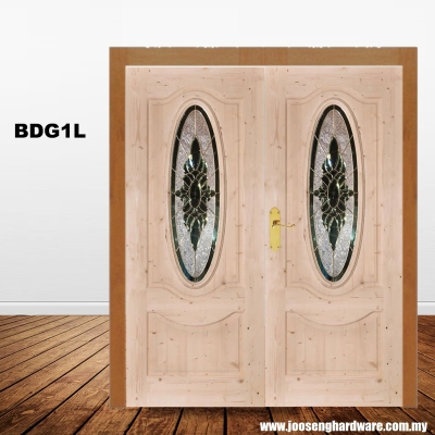 BDG1L Classic Molded Double Wooden Doors