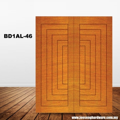 BD1AL-46 CNC Designer Wooden Double Door