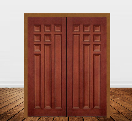 Solid Wooden Double Door - BD123L