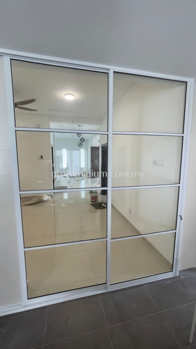 Sliding doors 2 panel slide to wall @Jalan 5/1C, Seksyen 5 Bandar Teknologi Kajang, Semenyih 