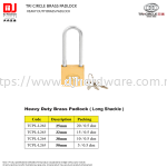 TRI CIRCLE BRASS PADLOCK HEAVY DUTY BRASS PADLOCK LONG SHACKLE TCPLL (CL)