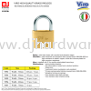 VIRO HIGH QUALITY BRASS PADLOCK RECTANGULAR BRASS PADLOCK V55 SERIES (CL) LOCKS & PADLOCKS HARDWARE TOOLS BUILDING SUPPLIES & MATERIALS