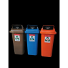 YKF Polyethylene Recycle Bin 3 In 1 (Locker) Recycle Bin Garbage Bin