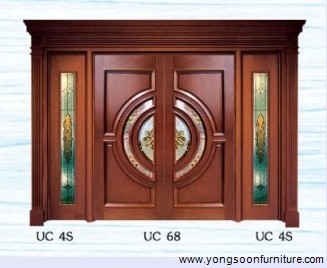 Glass Deco 4pcs Wooden Door - UC68 DL 67x83