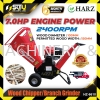 HARZ HZ6610 / HZ-6610 212CC 7.0HP Wood Chipper / Branch Grinder 4.2kW 2400RPM Wood Chipper Machine Agriculture & Gardening