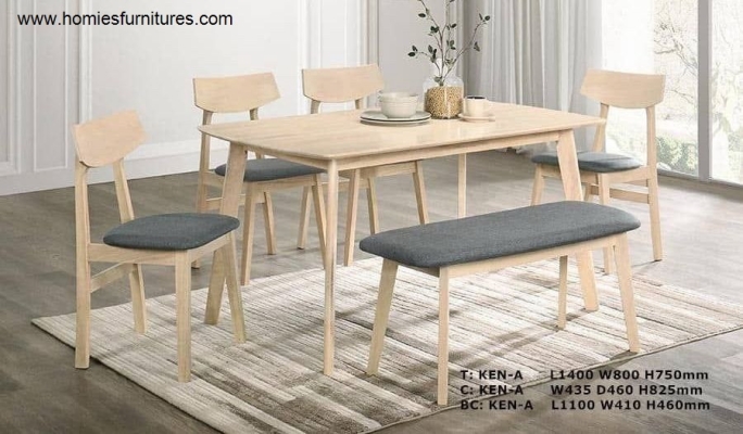 4 Chair + 1 Bench + Dining Table - AD298E86-8AD1-4E51-BF06-29EE20131CF5