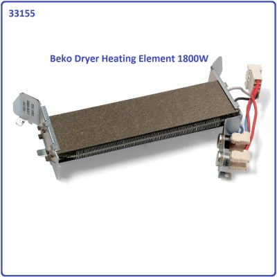 Code: 33155 BEKO DRVS73S / DRVS73W DRYER HEATING ELEMENT 1800W