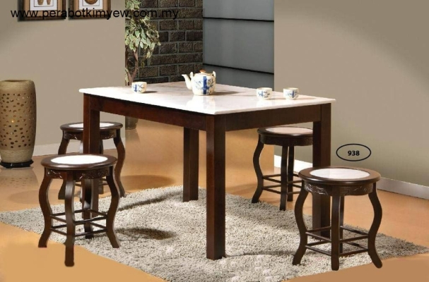 Kopitiam Mable Dining Table Set - Square 4 Seats