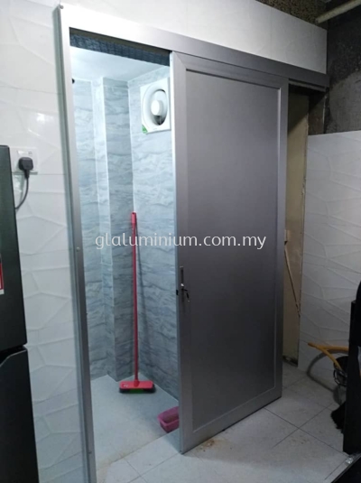 One panel hanging sliding doors @Teratai Mewah Apartment, Setapak, Kuala Lumpur 