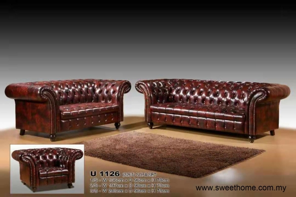 Royal Chesterfield Sofa Exclusive 1+2+3    