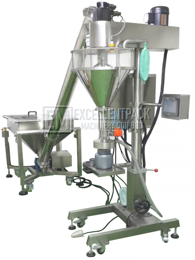 SEMI AUTOMATIC AUGER FILLING MACHINE | POWDER | C/W SCREW FEEDER