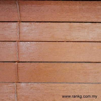 Outdoor Wooden Blinds - 1(string) - Teak Oil Chestnut - Miko-260S