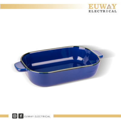 COLOR KING CERAMIC RECTANGULAR BAKING TRAY(12/2000ML) 19610-BLUE