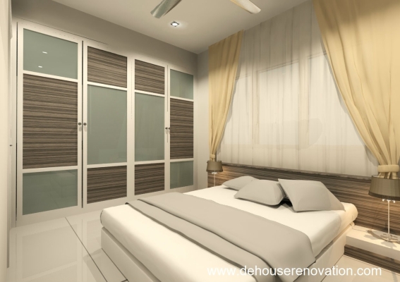 Bedroom Wall Curtain & Wardrode Design