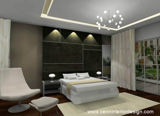 Bedroom Design - Plaster Ceiling