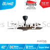 ALPHA Alkova - AXIS 42 Inch DC Motor Ceiling Fan with 5 Blades (8 Speed Remote) - Oak-Matt Black ALKOVA Alpha Ceiling Fan Ceiling Fan