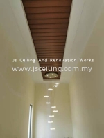 Cornice Ceiling Special Design di Js Ceiling ,Install Downlight V Wiring sekali ..