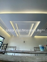 Cornice Ceiling Special Design di Js Ceiling ,Install Downlight V Wiring sekali ..