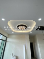 Cornice Ceiling Special Design di Js Ceiling ,Install Downlight V Wiring sekali ..