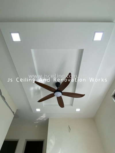 Cornice Ceiling Special Design di Js Ceiling ,Install Downlight V Wiring sekali ..