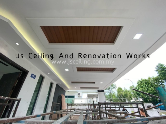 Cornice Ceiling Special Design di Js Ceiling ,Install Downlight V Wiring sekali ..