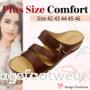 Plus Size 2inch Comfort Slippers -PS-291-2(B)- MAROON Colour Plus Size Shoes