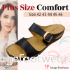 Plus Size 2inch Comfort Slippers -PS-291-6(B)- BLUE Colour Plus Size Shoes