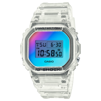 G-SHOCK DW-5600SRS-7 TRANSPARENT RESIN BAND MAN WATCH