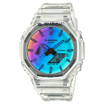 G-SHOCK GA-2100SRS-7A IRIDESCENT COLOR WHITE RESIN BAND WATCH