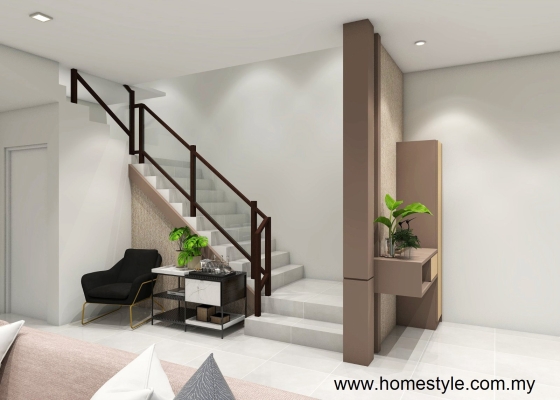 Staircase Storage Cabinet & Staircase Railing Sample