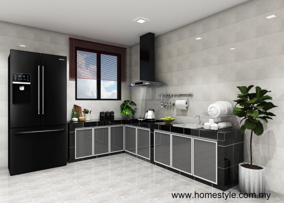 Kabinet Dapur Bawah Bentuk L