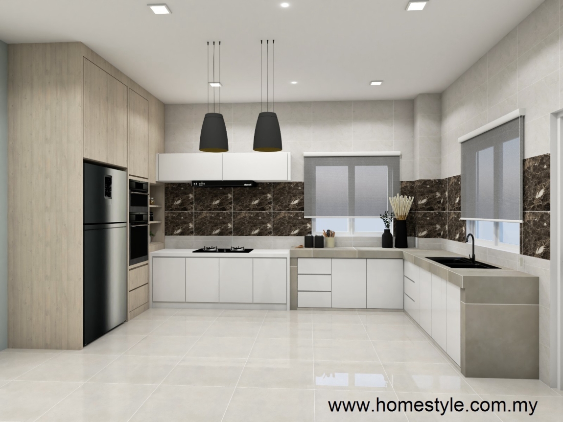 L Shape Kitchen Cabinet Design Perak / Ipoh Kitchen Cabinet  Kitchen 3D Design Drawing