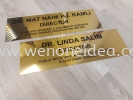 SS Gold Plate Etching Stainless Steel Plate Etching Aluminium/ Stainless Steel/ Traffolyte Plate