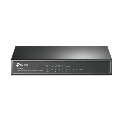 TL-SF1008P.TPLink 8-Port 10/100Mbps Desktop Switch with 4-Port PoE